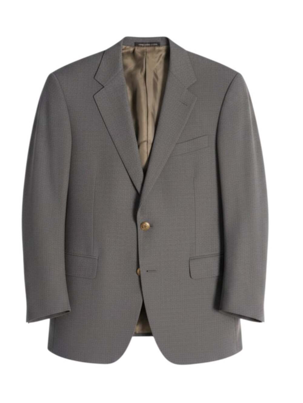 Hardwick Clothes Vintage Men's Grey Wool Blazer with Crest Gold Buttons